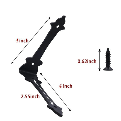 Four Inch Furniture Corner Guards With Black Metal Edge Protectors Right Angle Brackets For Sofas And Tables Rust Resistant Home Hardware Offering Dang Solid Protection And Slick Matte Finish, 4 inch long black corner guard.