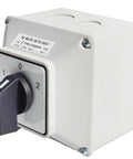 Front view of Three Phase Rotary Changeover Switch 690V 63A 12 Terminal Main Switch Box JYW29-63/3 D303 Universal Cam Conversion Switch
