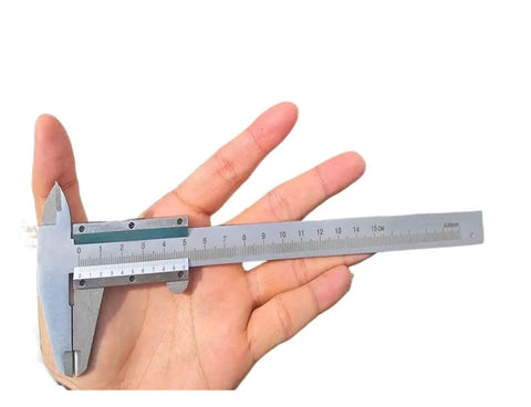 All In One Pro Grade Stainless Steel Caliper Set With Vernier And Digital Readouts Four Use Gauge held in hand