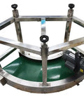 Curved Conveyor Belt With 90 Degree Turn Flexible Direction Change Stainless Steel PVC Belt 11.8 Inch Wide 20 Meters Per Minute Speed