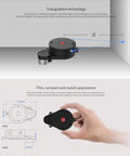 Top and side view of a 2D LiDAR Sensor with 360 Degree Scanning and 8m Range, 2300 Hz Refresh Rate, for robot use.