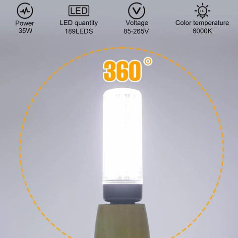 Six Pack 350W Equivalent LED Corn Light Hella Bright 6000K Daylight Bulb 4041 Lumen E26 E27 Base