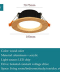 JUDYSSY 11Pack Wood Color Round Recessed Downlight retrofit LED Recessed Lighting LED Recessed Lighting Kits 5W,7W, aluminum trim with wood finish.