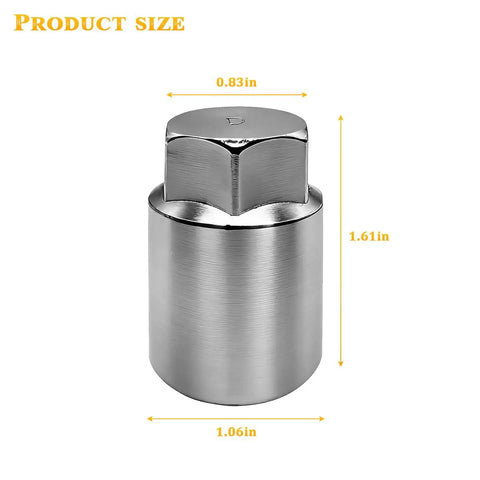 Heavy Duty Wheel Lock Nut Removal Tool Kit With Anti Theft Socket Adapter dimensions and chrome steel construction