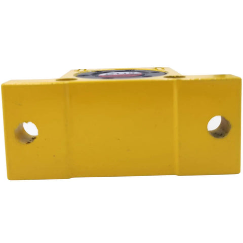 Set Of 2 Pneumatic Air Turbine Vibrators One Eighth Inch Silent Golden Finish Industrial Wheel Type Vibrators For High Speed Eccentric Vibration In Food And Pharmaceutical Applications Durable And Rugged Construction, yellow housing