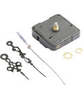 Quartz Clock Movement Mechanism DIY Repair Kit with red second hand parts for easy install, fits panels up to 6 mm thick.