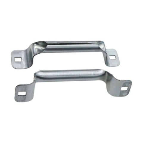 Heavy Duty Garage Door Pull Handles 2 Pack Replacement For Bottom Lift, Suitable For Sliding Barn Shed Doors, Solid Steel With Galvanized Finish, Silver