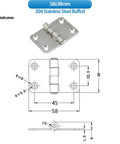 180 Degree Load Bearing Equipment Door Hinge 304 Stainless Steel Flat Open Folding Beefy Buffed Finish Heavy Duty Security Gate Hinge