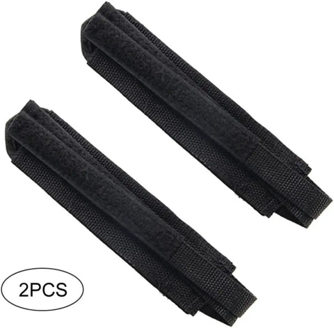 Two Pack Black Pedal Straps For Kids Bikes And Fixed Gear Pedals Toe Clip Style Cycling Straps Adjustable Nylon Webbing