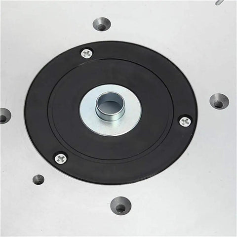 Precision Aluminum Router Table Insert Plate 235Mm X 300Mm X 8Mm Heavy Duty Base for Woodworking Benches close-up of mounting area.