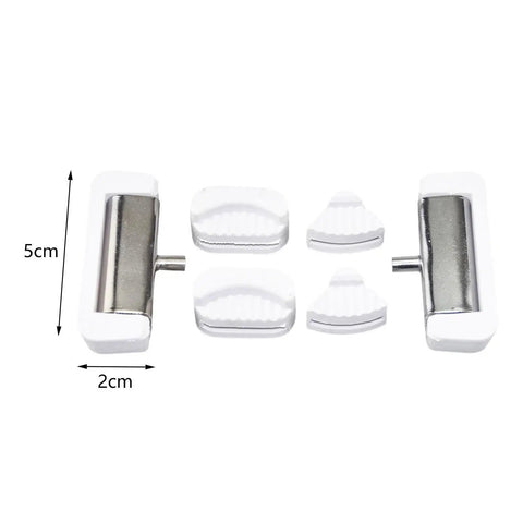 Shock Absorbing Mats For Sewing Machines With Lock Stitch Head Pads Easy Install Metal Spare Parts To Protect Your Sewing Head Durable Pad Set For Pros 5cm x 2cm white pads on metal sewing machine head