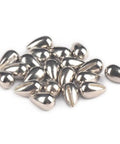 Killer 20 Pack Tungsten Teardrop Jig Heads Without Hooks, Heavy 97 Percent Alloy, unpainted 4mm size for ice fishing.