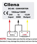 Heavy Duty 24V to 13.8V Buck Converter 100A 1380W Waterproof DC-DC Power Regulator for Golf Carts wiring diagram