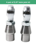 Bulletproof Heavy Duty 5/8 Inch Heim Joint Rod End Kit For Custom Track Bars And Dirt Roader Chassis Builds Knockout Suspension Linkage with eyes.