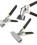 Workhorse Sheet Metal Bending Pliers with straight or elbow handle, dual jaw widths, chrome vanadium steel for crimping and seaming