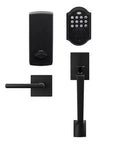 Black Front Door Handle Set With Keypad Lock Keyless Entry Electronic Deadbolt For Doors Easy Hands Free Access Secure Lockset