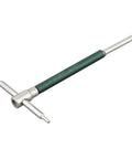 Heavy Duty 6150 Stainless Steel Sliding T Handle Hex Key Set With Precision Forged Inner Wrenches For Furniture Assembly And Tightening Jobs That Are Tough To Reach. angled view of 6150 steel sliding T-handle hex key