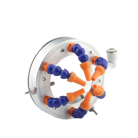 Rock Solid Spindle Cooling Ring 105mm Universal Spray Nozzle For Cnc Mills And Stone Carving Tools, detailed view with multiple spray nozzles.