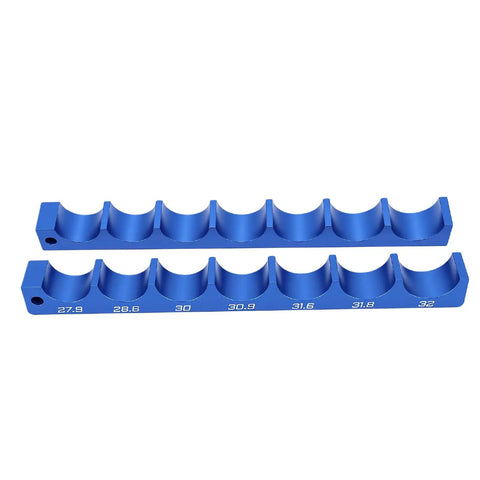 Tbest Heavy Duty Aluminum Alloy Bike Fork Hub Clamp Vise Fixture with blue size marking for 27.9 to 32mm dimensions.