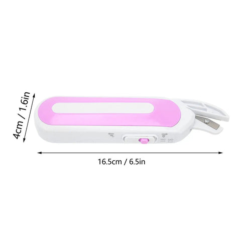 Cordless Electric Scissors Rechargeable Power Shears Slice Through Fabric Cardboard And Paper Like Butter, white and pink ergonomic design.