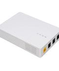 Straight Up Solid Portable Mini Ups With Dual Dc Ports, compact white design for router and modem battery backup.