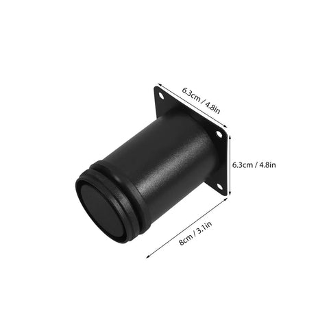 Adjustable Four Pack Furniture Leg Set Stainless Steel Black Heavy Duty Leveling Feet dimensions view