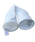 Top Tier Machine Tool Specific Filter Bag Model 5021, Phi 180 By 430 Millimeters, white fabric filtration bags for coolant systems.