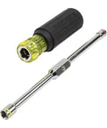 2-In-1 Hex Nut Driver With Magnetic Retention, 1/4-Inch And 5/16-Inch Bits, showing handle and extension, color-coded bands visible.