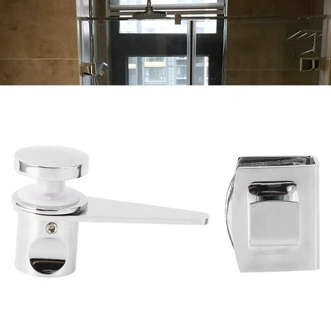 Heavy Duty 304 Stainless Steel Glass Door Latch For Bathrooms And Showers showing sleek modern design and easy install parts.