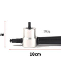 Double Head Nibbler Sheet Metal Cutter Tool For Drills And Saw Attachments Stainless Steel Nibbler Cutter Metal Cutting DIY Attachment 18cm By 8cm Pro Grade showing side view