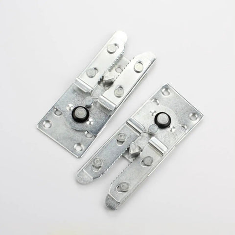 Heavy Duty Sectional Sofa Connectors Made From Metal Clamps, Iron Furniture Connectors for stable couch linking in silver, top view