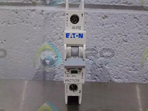 Top Notch Miniature Circuit Breaker With Slick Gray Finish delivering six amp single pole protection for 277 and 480 volt AC panels.