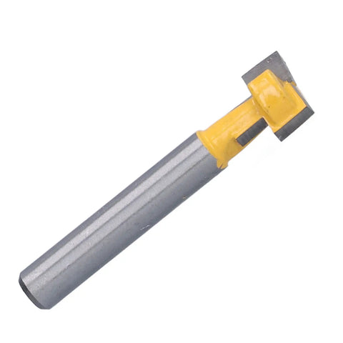 Fabater Keyhole Router Bits Set For Backlash Free T Slot And Sealed Bearing 1/4 Inch Shank with yellow dual blade cutter.