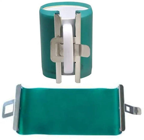 Three Pack 15OZ Sublimation Silicone Mug Wraps For Oven Printing, Heat Resistant 3D Mug Clamps, top and side view.