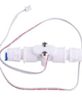 Water Flow Sensor Switch And Liquid Flowmeter G1/4 Inline Durable PE Water Sensor with wiring and connectors visible