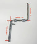 2 Inch Cup Pedal Crank Kit With 44T Sprocket And 165mm Crank Arm One Piece Bike Crankset Chrome finish measurements visible