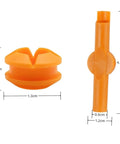 Beefy Transmission Shift Linkage Bushing Kit Fits Infiniti QX56 QX80 Nissan Pathfinder Frontier Titan Xterra Suzuki Equator OE Number 134193 Three Piece Replacement, orange plastic bushings with 1.3cm and 4.5cm dimensions