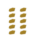 GTN-3 SP300 Grooving Carbide Inserts 10 Piece for CNC Lathe SPB326 332, CVD yellow coating, smooth finish and wear resistance