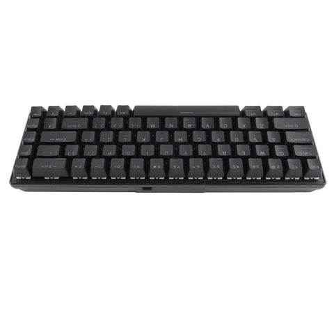 Clutch Compact Wired Mechanical Keyboard With Loud Blue Switches And Custom Rgb Backlight For Pro Gaming And Fast Typing flat top view.