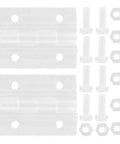 Clear Acrylic Folding Door Hinges Set For Cabinets And Wooden Boxes Sturdy Small Butt Hinges 2 Sets with screws