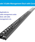 2 Pack All Metal 1U Horizontal Rack Mount Cable Manager With 12 Big Finger Slots For 19 Inch Server Racks Or Cabinets Heavy Duty