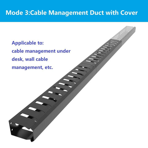 2 Pack All Metal 1U Horizontal Rack Mount Cable Manager With 12 Big Finger Slots For 19 Inch Server Racks Or Cabinets Heavy Duty