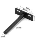 Built Tough T Shaped Wall Bracket Premium Silver Shelf Support Invisible Anti Rust Metal Partition Hanger, 124mm long