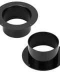 4 Inch Duct Connector Flange for Ductwork and Dryer Vents, ABS Plastic Hose Adapter for Dust Collection, Black, front view