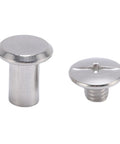 Heavy Duty M5 Rivet Nuts 50 Pack Stainless Steel Flat Head Insert Kit showing flat head and threaded insert.