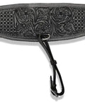 Top Shelf Full Grain Leather Back Cinch Strap For Western Horse Saddle Featuring Tough As Nails Double Stitched Seams Corrosion Resistant Stainless Steel Hardware Hand Carved Floral Tooling Rock Solid Grip Black 36 Inch