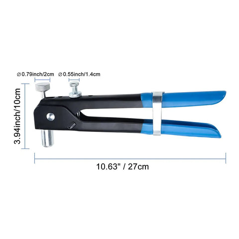 Side view of 86Pcs Hand Rivet Nut Tool Kit With Metric Rivnuts M3 M4 M5 M6 M8, Pro Grade Blind Rivet Nut Setter, Nutsert Wrench
