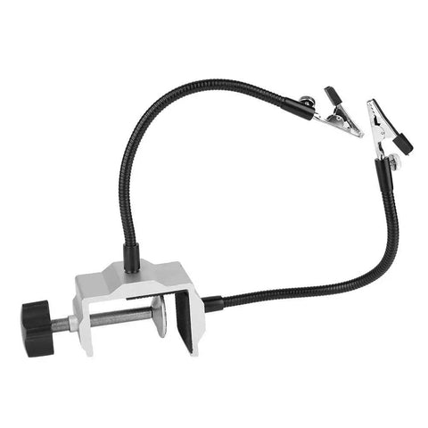 Beefy Flexible Metal Arm Soldering Clamp with Adjustable Multi Angle Stand for Electronics PCB DIY Projects and Helping Hand.