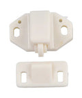 White Door Roller Catch Set Spring Loaded ABS Plastic Cabinet Latch For Furniture Closet Cupboard Keeps Doors Closed No More Slams Smooth