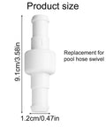 Pool Cleaner Hose Ball Bearing Swivel Replacement With Nuts For Polaris D20 180 280 380 480 PRO And 3900 Sport Accessories Parts Durable ABS Connector Easy Install Leak Free Performance, 9.1cm ABS swivel